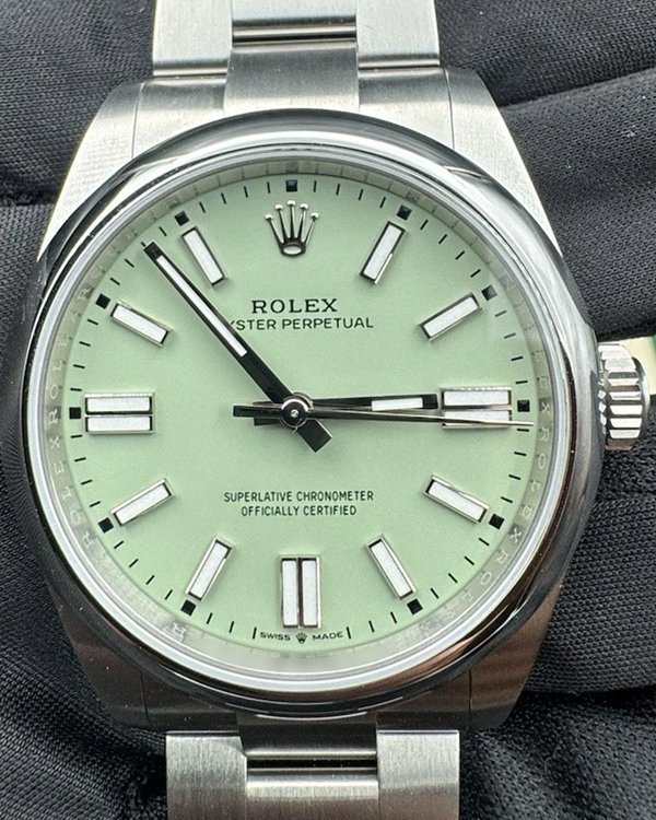 2025 Rolex Oyster Perpetual 41MM Pistachio Dial Oyster Bracelet (134300)