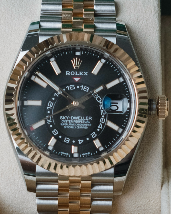 2023 Rolex Sky-Dweller 42MM Black Dial Two-Tone Jubilee Bracelet (336933)
