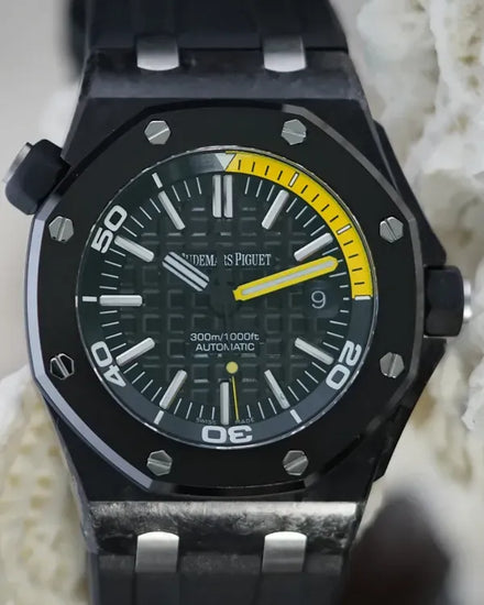 Audemars Piguet Royal Oak Offshore Diver 42MM Black Dial Rubber Strap (15706AU.OO.A002CA.01)