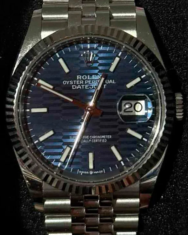 2023 Rolex Datejust 36MM Blue "Fluted Motif" Dial Jubilee Bracelet (126234)