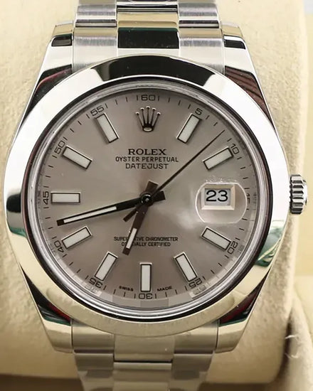 2015 Rolex Datejust II 41MM Silver Dial Oyster Bracelet (116300)