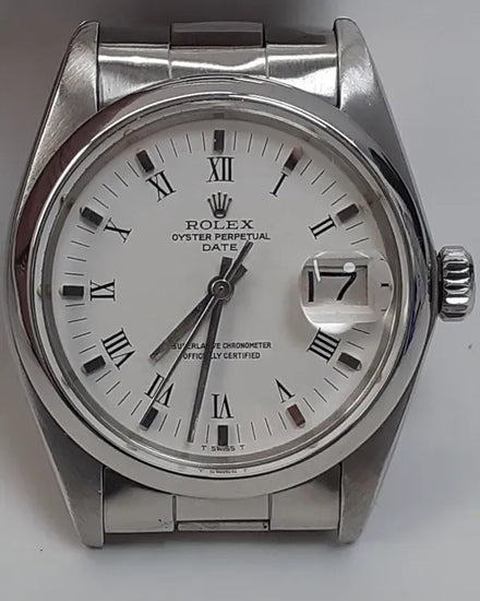 Rolex Oyster Perpetual Date 34MM White Dial Oyster Bracelet (1500)