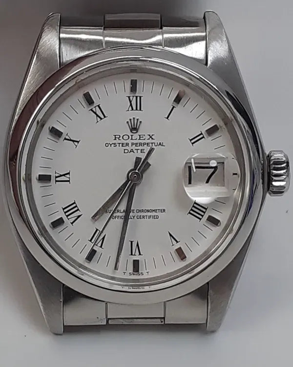 Rolex Oyster Perpetual Date 34MM White Dial Oyster Bracelet (1500)