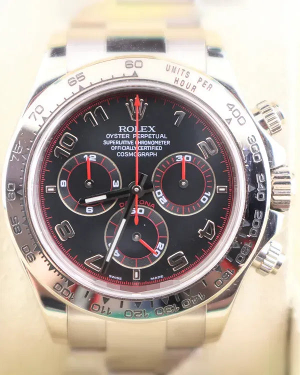 2004 Rolex Cosmograph Daytona 40MM Black Dial White Gold Oyster Bracelet (116509)