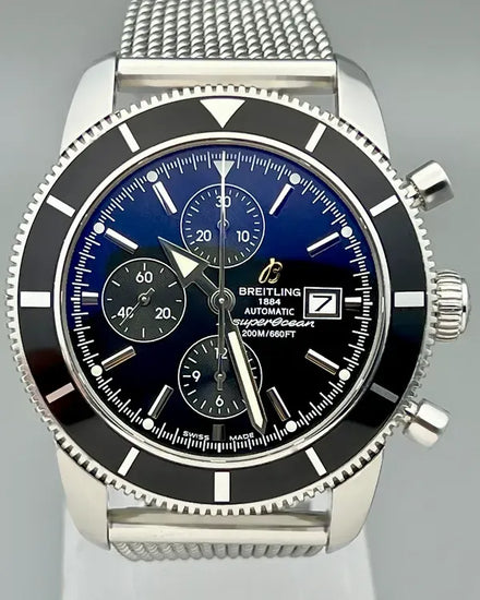 No Reserve - 2014 Breitling Superocean Heritage 46MM Black Dial Steel Bracelet (A1332024/B908)