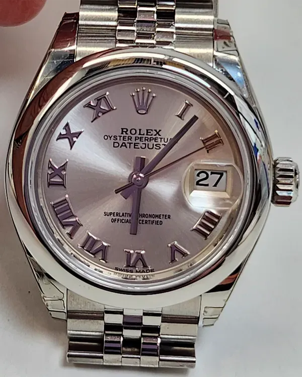 2025 Rolex Lady-Datejust 28MM Silver Dial Jubilee Bracelet (279160)