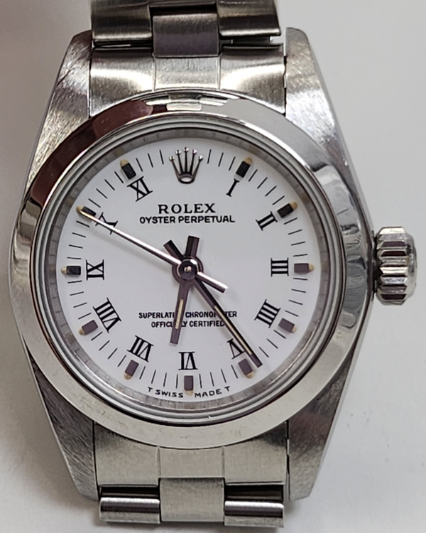 Rolex Oyster Perpetual 26MM White Dial Oyster Bracelet (67180)