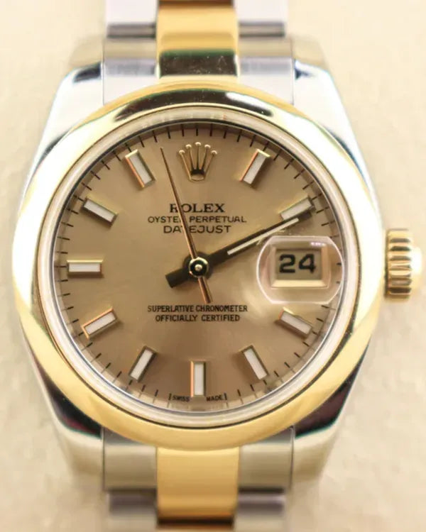 Rolex Lady-Datejust 26MM Champagne Dial Two-Tone Oyster Bracelet (179163)