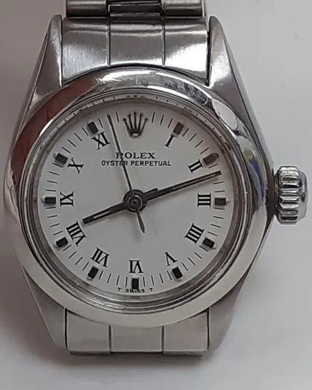 Rolex Oyster Perpetual 26MM White Dial Oyster Bracelet (6718)