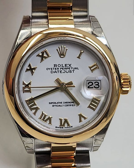 2025 Rolex Lady-Datejust 28MM White Dial Two-Tone Oyster Bracelet (279163)