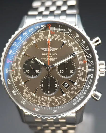 2017 Breitling Navitimer Chronograph L.E. 46MM Grey Dial Steel Bracelet (AB01271A/F570)