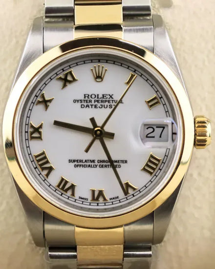 Rolex Datejust 31MM White Dial Two-Tone Oyster Bracelet (68243)