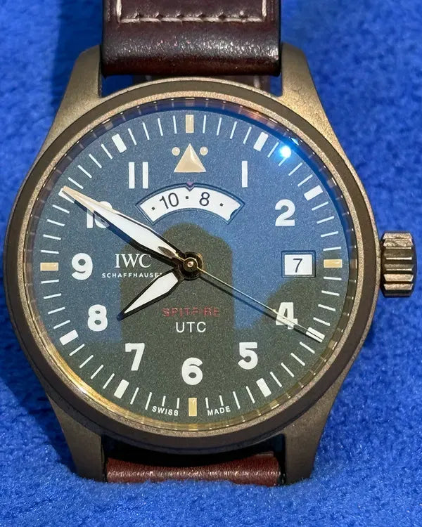 2020 IWC Schaffhausen Pilot UTC Spitfire "MJ271" L. E. 41MM Green Dial Leather Strap (IW327101)