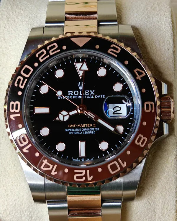 2024 Rolex GMT-Master II "Rootbeer" 40MM Black Dial Two-Tone Oyster Bracelet (126711CHNR)