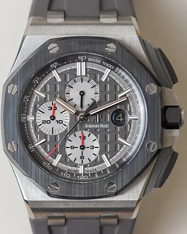 2017 Audemars Piguet Royal Oak Offshore Chronograph 44MM Grey Dial Rubber Strap (26400IO.OO.A004CA.01)