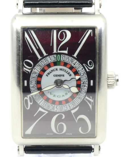 Franck Muller Long Island Vegas L.E. 37MM Red Dial Leather Strap (1250VEGAS)
