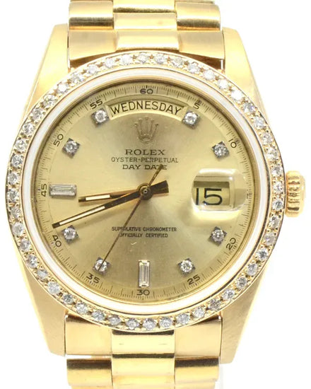 Rolex Day-Date 36MM Aftermarket Champagne Dial Yellow Gold President Bracelet (1803)