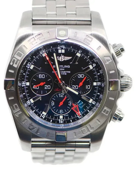 Breitling Chronomat GMT L.E. 47MM Black Dial Steel Bracelet (AB0412)