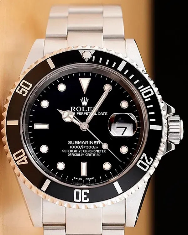 Rolex Submariner Date 40MM Black Dial Oyster Bracelet (16610)