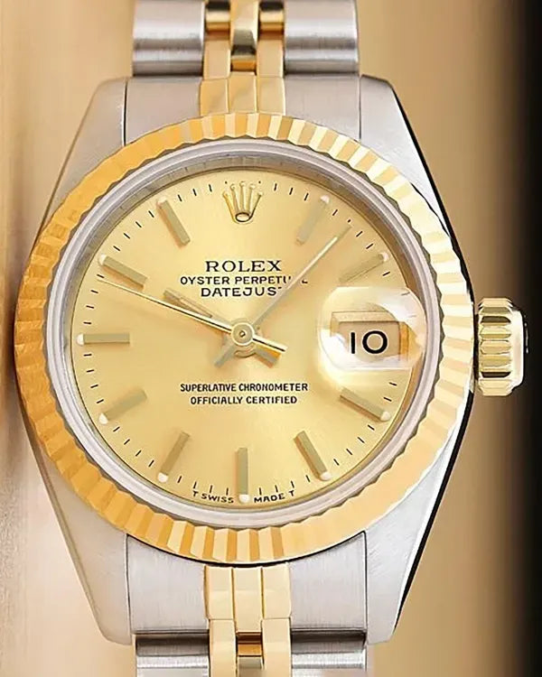 Rolex Lady-Datejust 26MM Champagne Dial Two-Tone Jubilee Bracelet (69173)