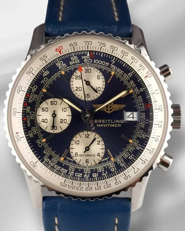 Breitling Navitimer II 41.5MM Blue Dial Leather Strap (A13022)
