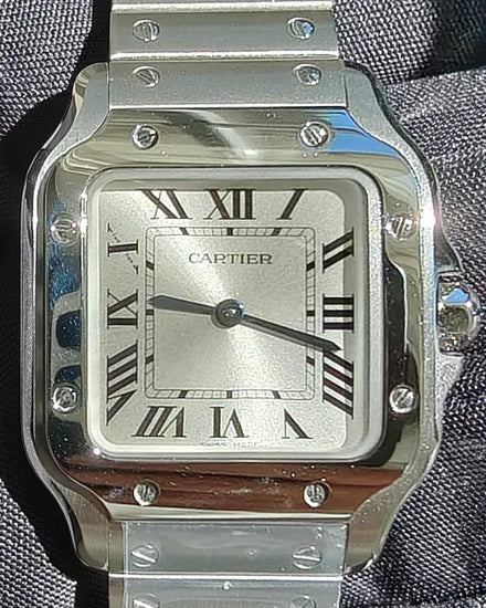 2025 Cartier Santos De Cartier 27MM Silver Dial Steel Bracelet (WSSA0082)