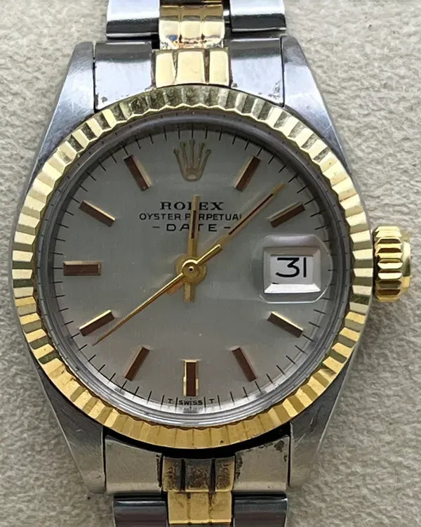 Rolex Lady-Datejust 26MM Silver Dial Two-Tone Jubilee Bracelet (6917)