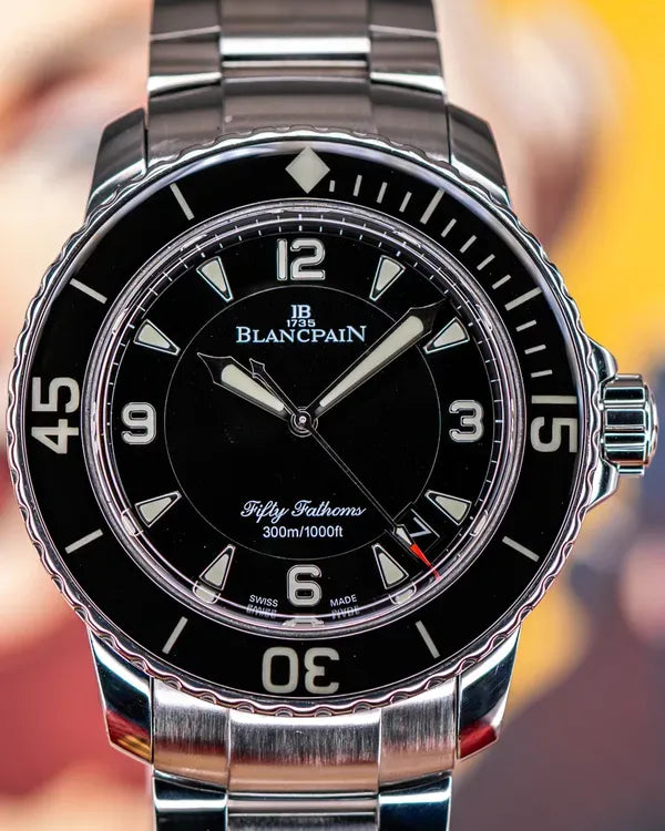 2023 Blancpain Fifty Fathoms 45MM Black Dial Steel Bracelet (5015-1130-71S)