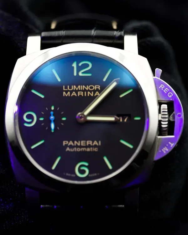 Panerai Luminor Marina 1950 3 Days 44MM Black Dial Leather Strap (PAM01312)