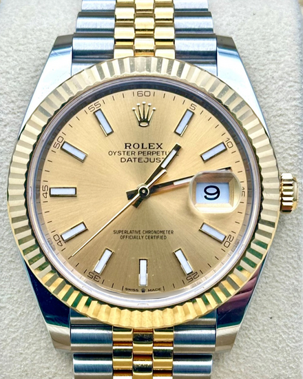 2025 Rolex Datejust 41MM Champagne Dial Two-Tone Jubilee Bracelet (126333)