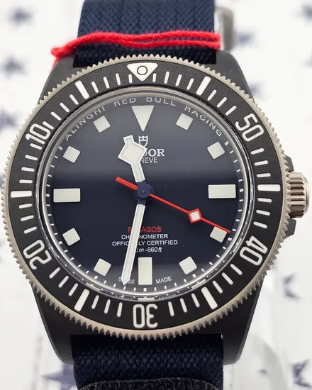 2025 Tudor Pelagos FXD "Alinghi Red Bull Racing" 42MM Blue Dial Textile Strap (25707KN)