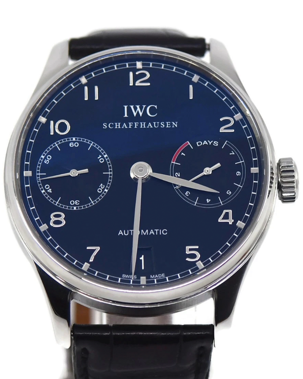 IWC Schaffhausen Portugieser 42MM Blue Dial Leather Strap (IW500109)