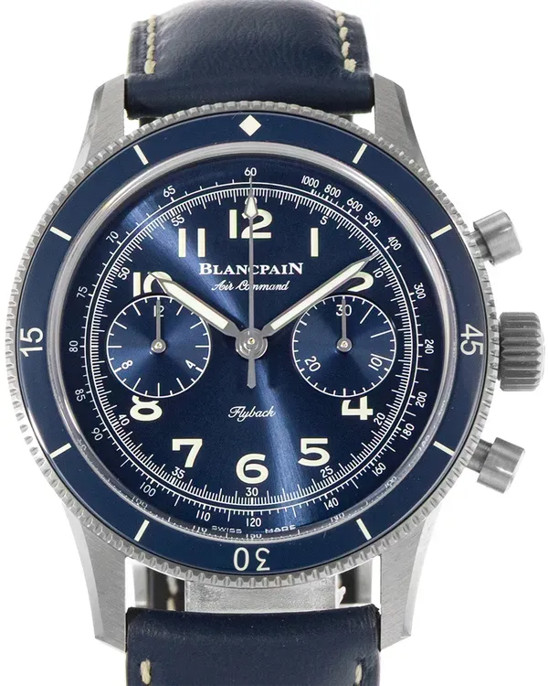 Blancpain Air Command 42.5MM Blue Dial Leather Strap (AC02-12B40-63A)