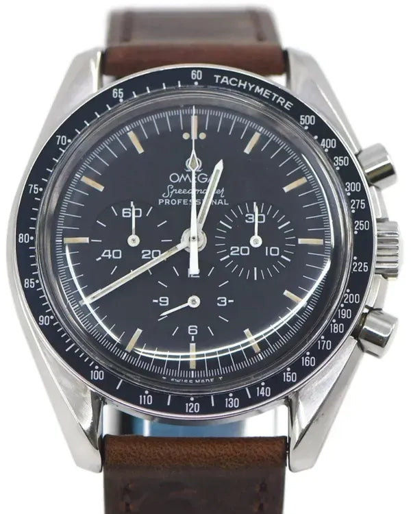 Omega Speedmaster Professional Moonwatch 42MM Black Dial Leather Strap (145.022)
