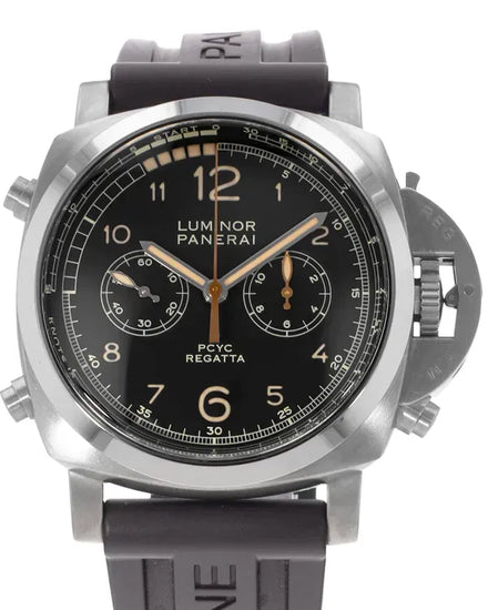 Panerai Luminor 1950 Regatta 3 Days Chrono Flyback 47MM Black Dial Rubber Strap (PAM00652)