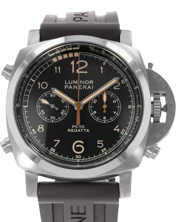 Panerai Luminor 1950 Regatta 3 Days Chrono Flyback 47MM Black Dial Rubber Strap (PAM00652)