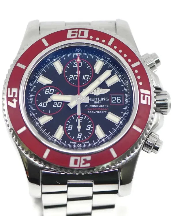 2012 Breitling Superocean Chronograph II L. E. 44MM Black Dial Steel Bracelet (A13341)