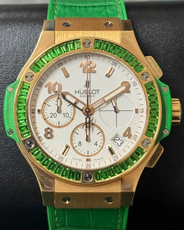Hublot Big Bang Tutti Frutti "Apple" 41MM White Dial Leather Strap (341.PG.2010.LR.1922)