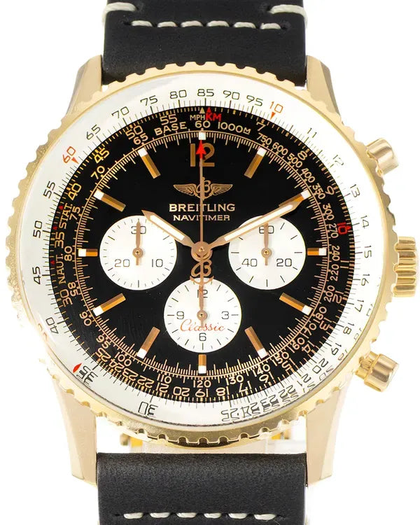 Breitling Navitimer 41MM Black Dial Leather Strap (H300B52FBA)