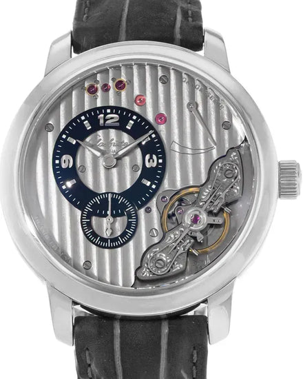 Glashütte Original PanoInverse XL 42MM Silver Dial Leather Strap (66-04-04-02-05)