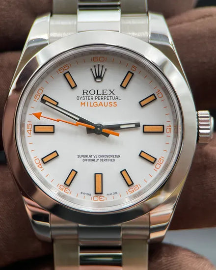 Rolex Milgauss 40MM White Dial Oyster Bracelet (116400)