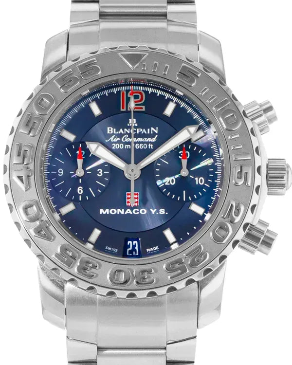 Blancpain Air Command "Monaco Y. S. Air Command" L. E. 36MM Blue Dial Steel Bracelet (2485F-1140-M71)
