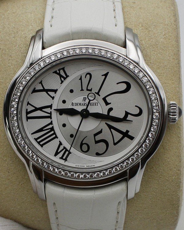 Audemars Piguet Millenary Ladies 39MM White Dial Leather Strap (77301ST)