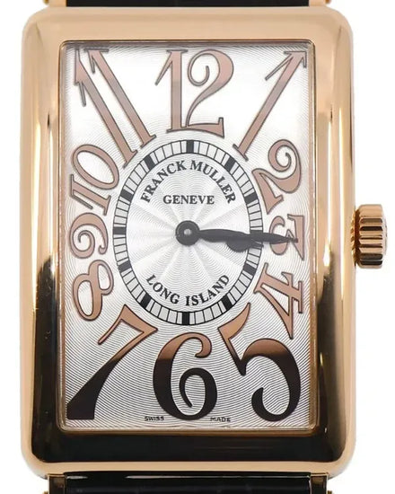 Franck Muller Long Island 43MM Quartz Silver Dial Leather Strap (1002QZ)