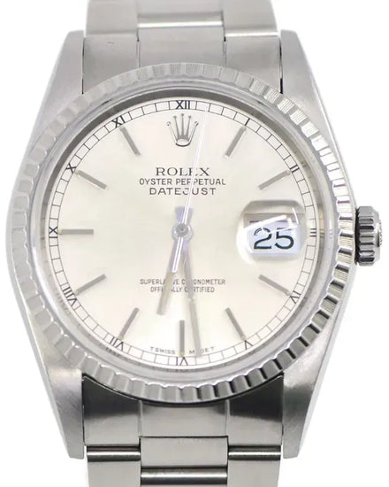 1990 Rolex Datejust 36MM Silver Dial Oyster Bracelet (16220)
