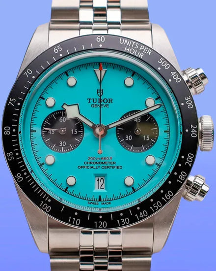2025 Tudor Black Bay Chrono 41MM Turquoise "Flamingo" Dial Steel Bracelet (79360N)