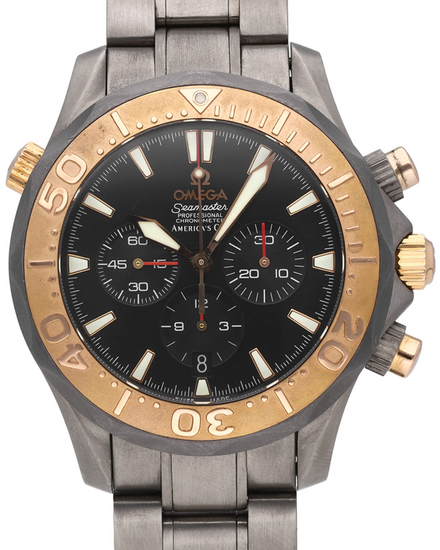 Omega Seamaster Chronograph America's Cup 41.5MM Black Dial Titanium Bracelet (2294.50.00)