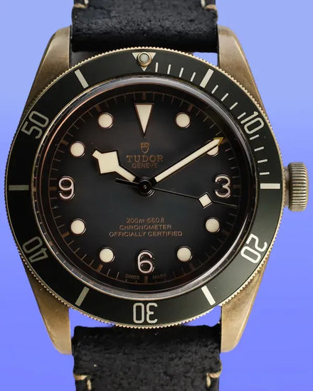 2019 Tudor Black Bay Bronze 43MM Grey Dial Leather Strap (79250BA)