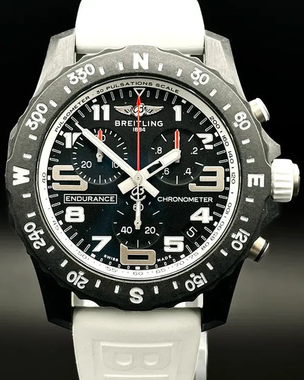 2024 Breitling Endurance Pro 44MM Quartz Black Dial Rubber Strap (X82310)