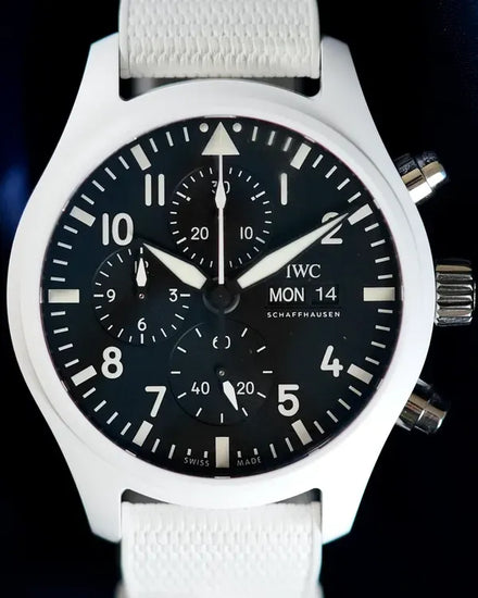 2025 IWC Schaffhausen Pilot Top Gun “Lake Tahoe” Edition 44.5MM Black Dial Rubber Strap (IW389105)